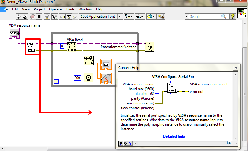 serial time out labview vi